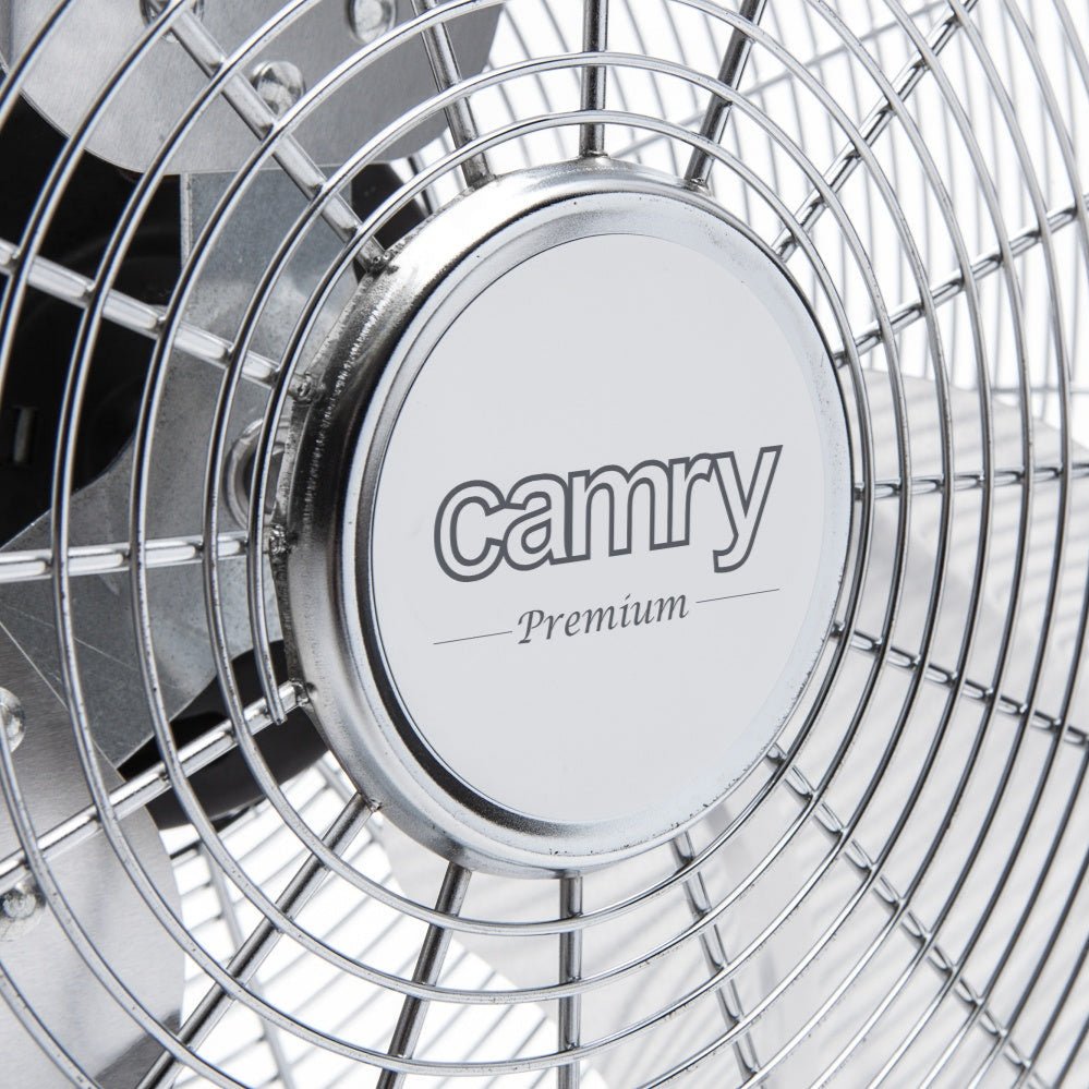 Camry Ventilatore da Pavimento 45 cm in Metallo 3 Velocità – Inclinazione Regolabile