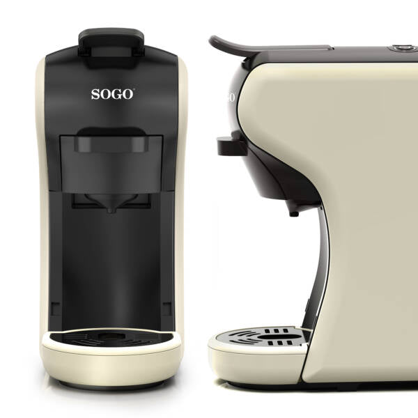 Macchina da Caffè Espresso Multicapsula 4 in 1 19 Bar 1450W 0,6L Compatta con Spegnimento Automatico