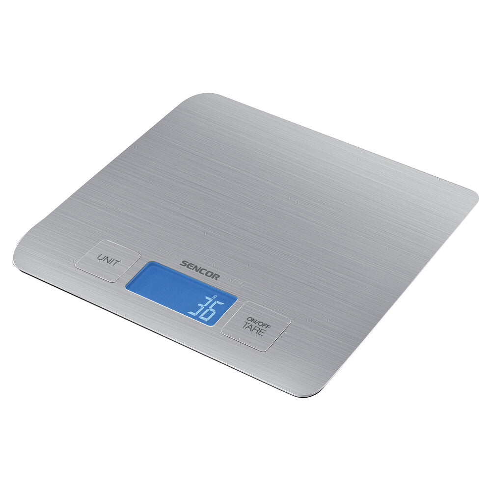 Bilancia da Cucina Digitale in Acciaio Inox 5 Kg Precisione 1 g con Tara Sencor
