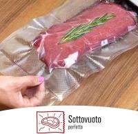 Sacchetti goffrati per sottovuoto 50 pezzi 25x35 cm compatibili con tutte le confezionatrici sottovuoto Fresh Max