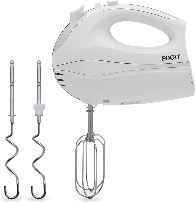 Sbattitore elettrico con ciotola girevole 3 L 300W 5 velocità e funzione Turbo Sogo