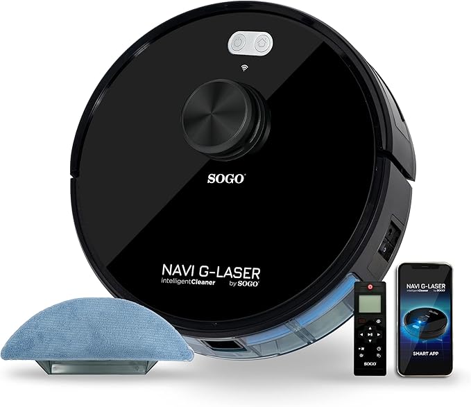 Robot Aspira & Lava pavimenti SOGO + accessori con Tecnologia LASER con mappatura e programmazione 7 giorni