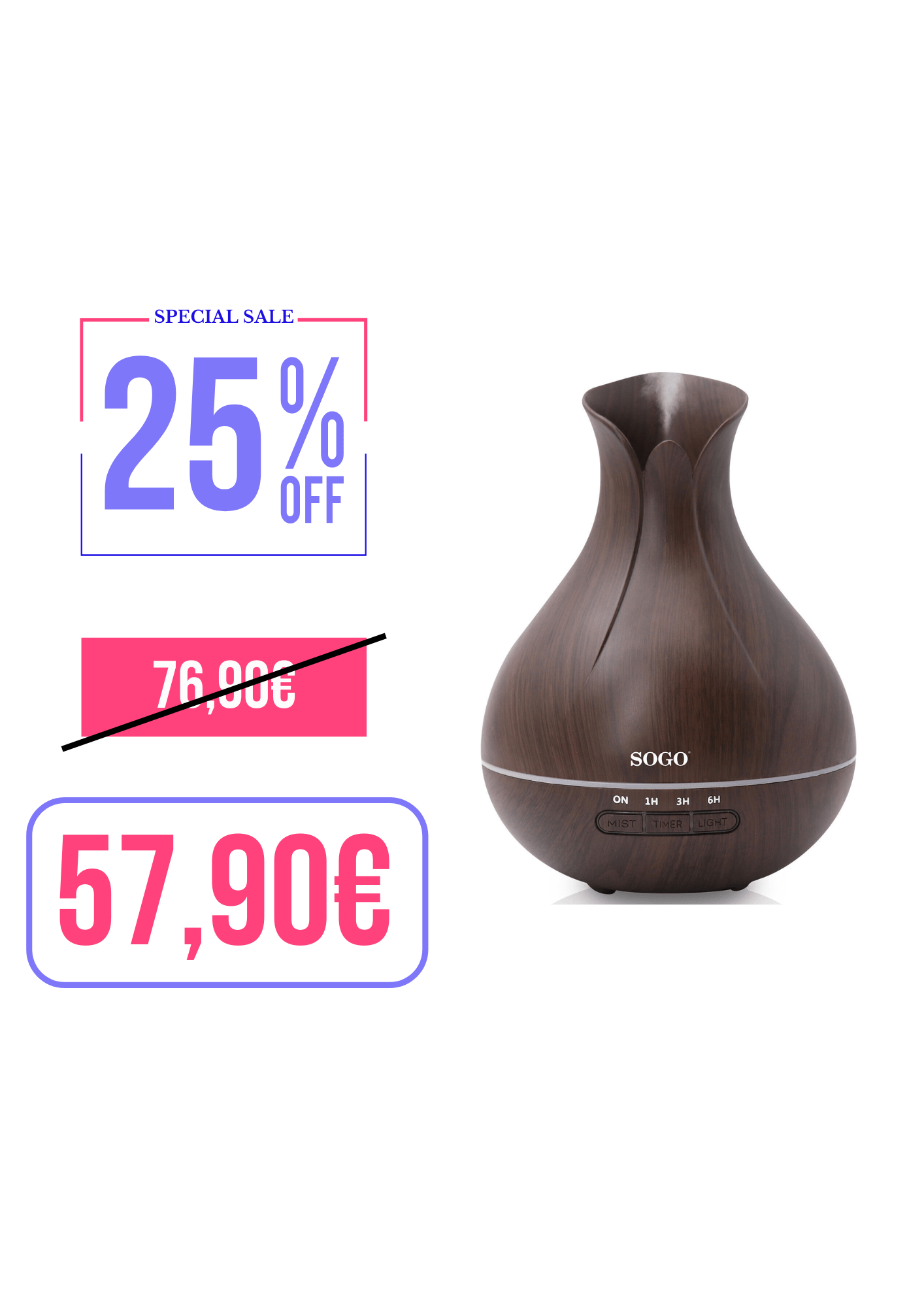 SOGO DIFFUSORE UMIDIFICATORE AROMI