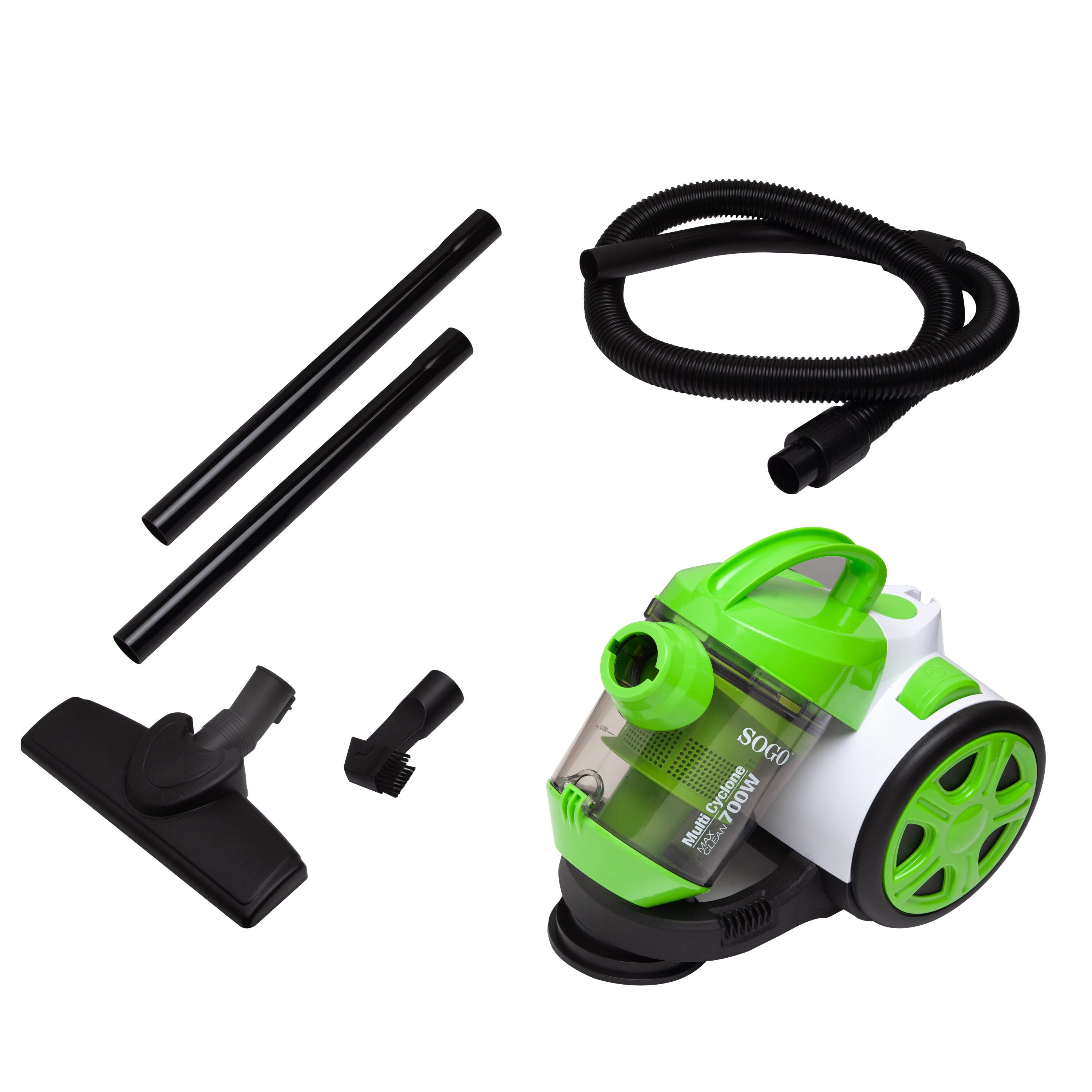 Aspirapolvere multiciclonico senza sacco 700W 2 L con filtro lavabile e avvolgicavo automatico Sogo