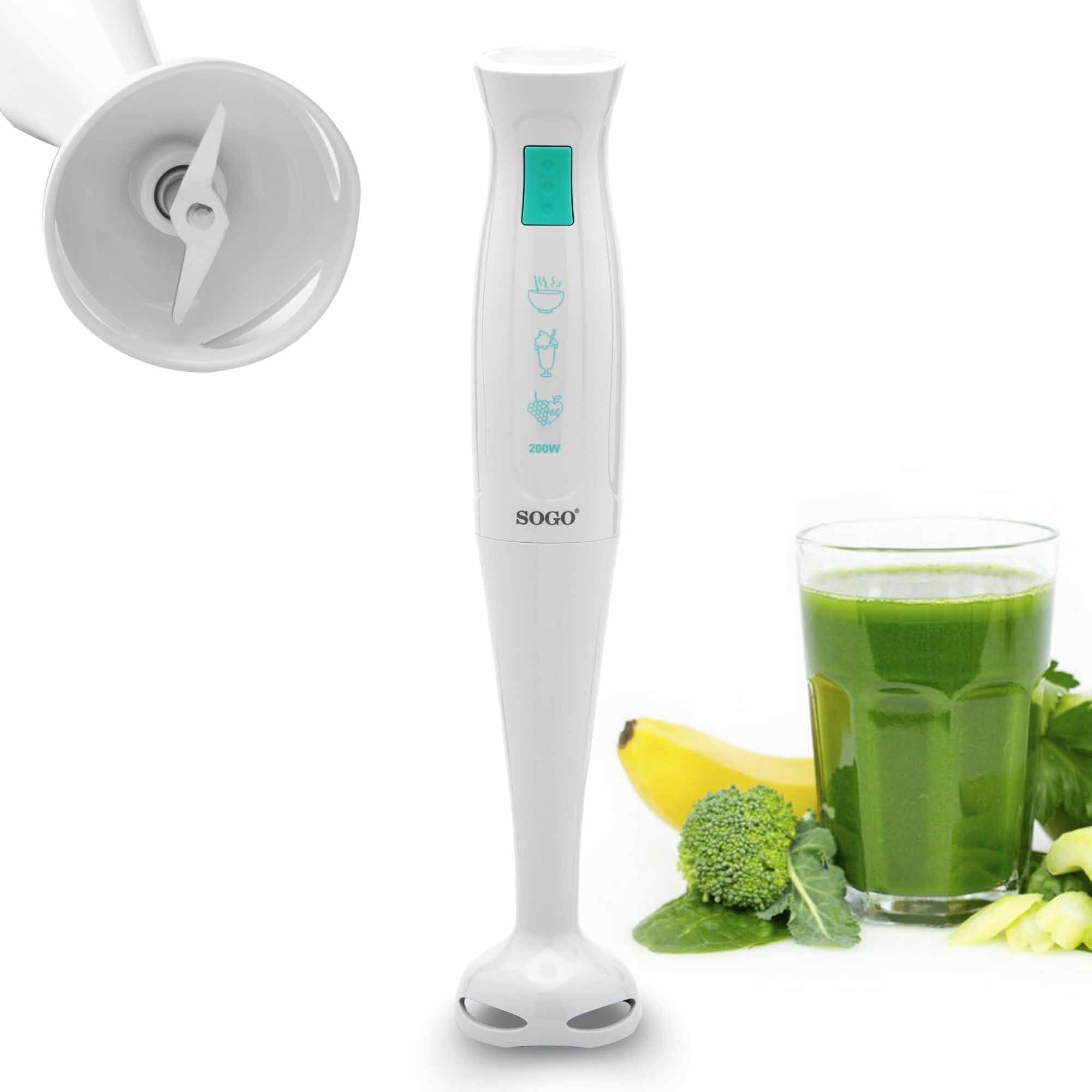 Frullatore a immersione 200W con lame in acciaio inox e piede rimovibile Sogo
