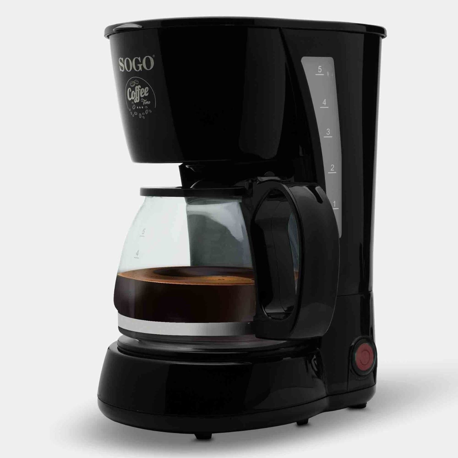 Caffettiera a goccia 0,6 L 650W con caraffa in vetro filtro permanente e funzione antigoccia Sogo