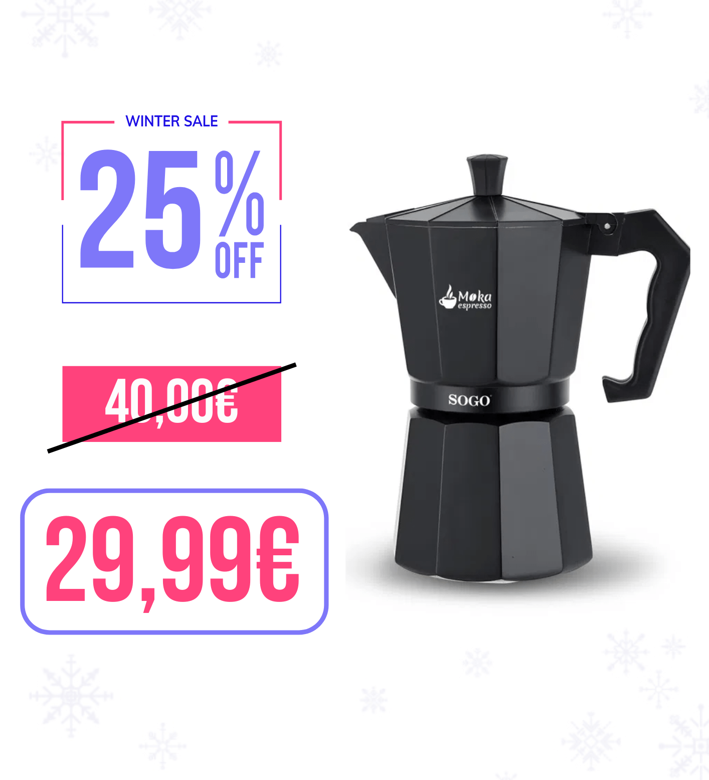 Caffettiera Moka per Caffè di Colore Nero