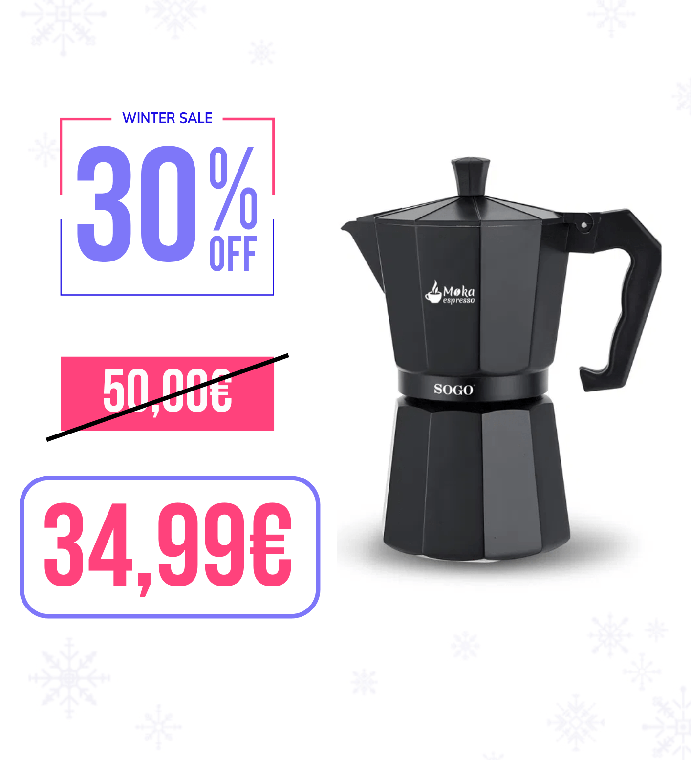 Caffettiera Moka per Caffè di Colore Nero