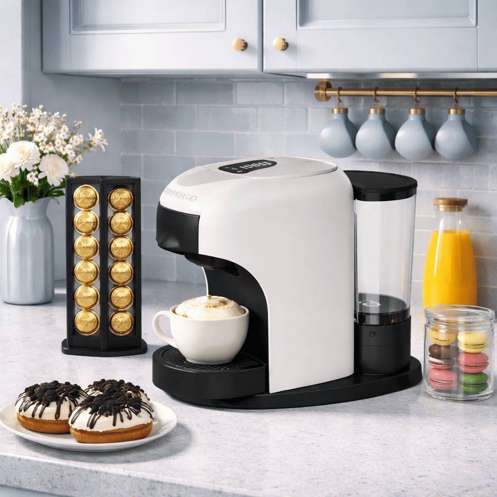 Macchina Caffè Espresso SOGO 4 in 1: Sistema Multi-Bevanda (Capsule, Cialde e Macinato)