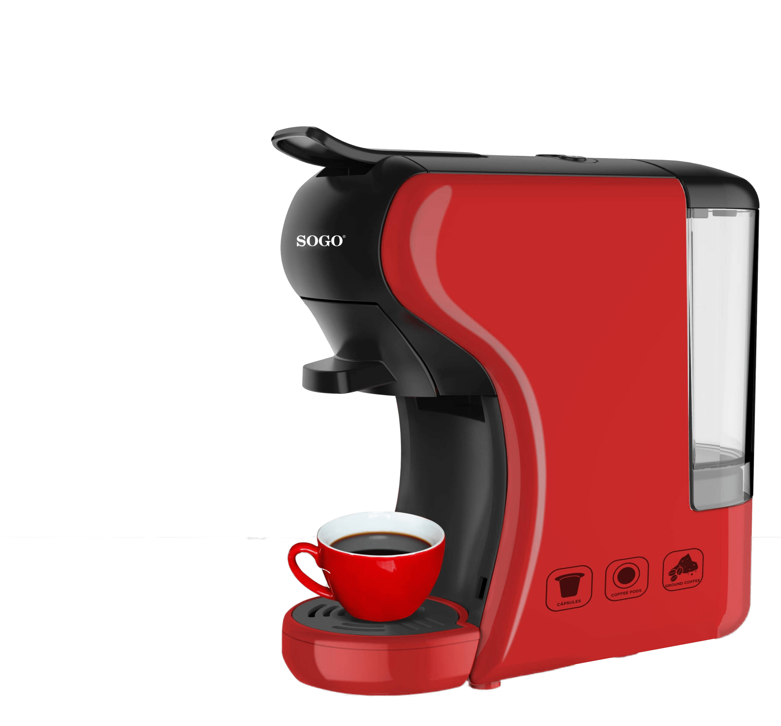 PROMO Macchina per Caffè Espresso SOGO 4 in 1 compatibile con Nespresso/Dolce Gusto/Espresso + trattamento decalcificante incluso