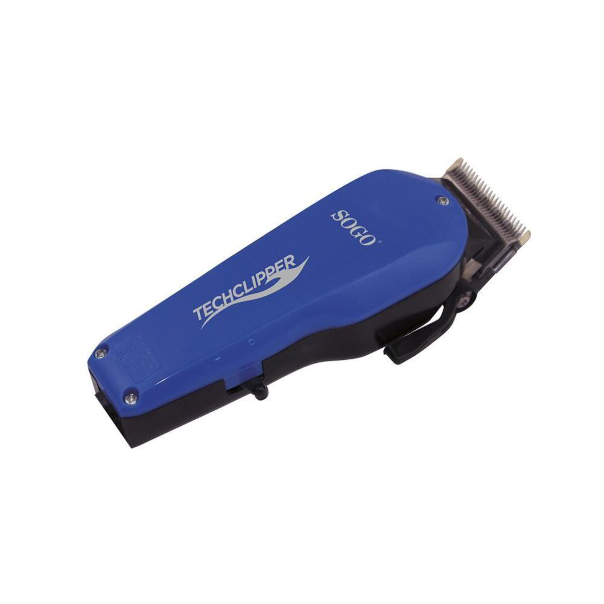 Tagliacapelli professionale 12 W regolabile con lame in acciaio al carbonio e 4 pettini blu Sogo