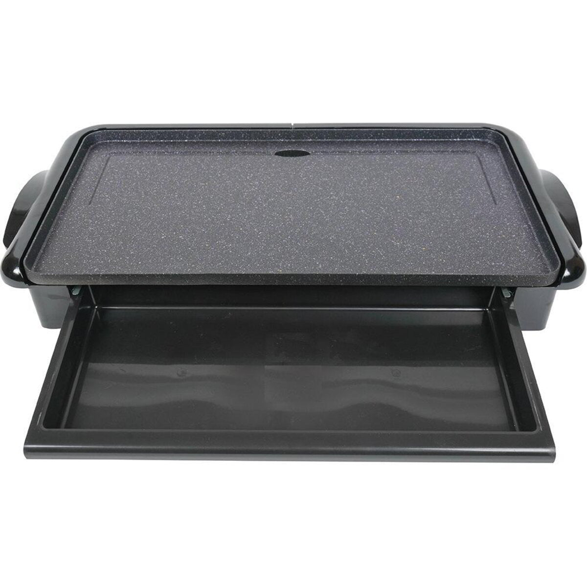 Piastra elettrica liscia 46 x 26 cm 2000 W con vassoio raccogligrassi rimovibile Sogo