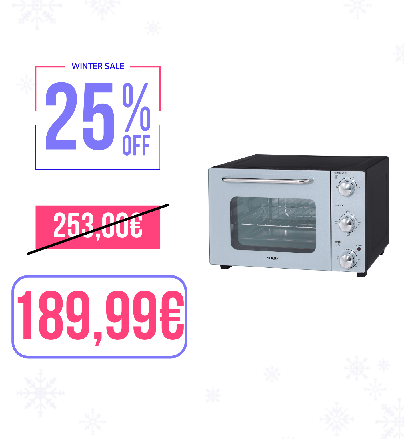 Forno a Convezione + Girarrosto + Grill da 48L