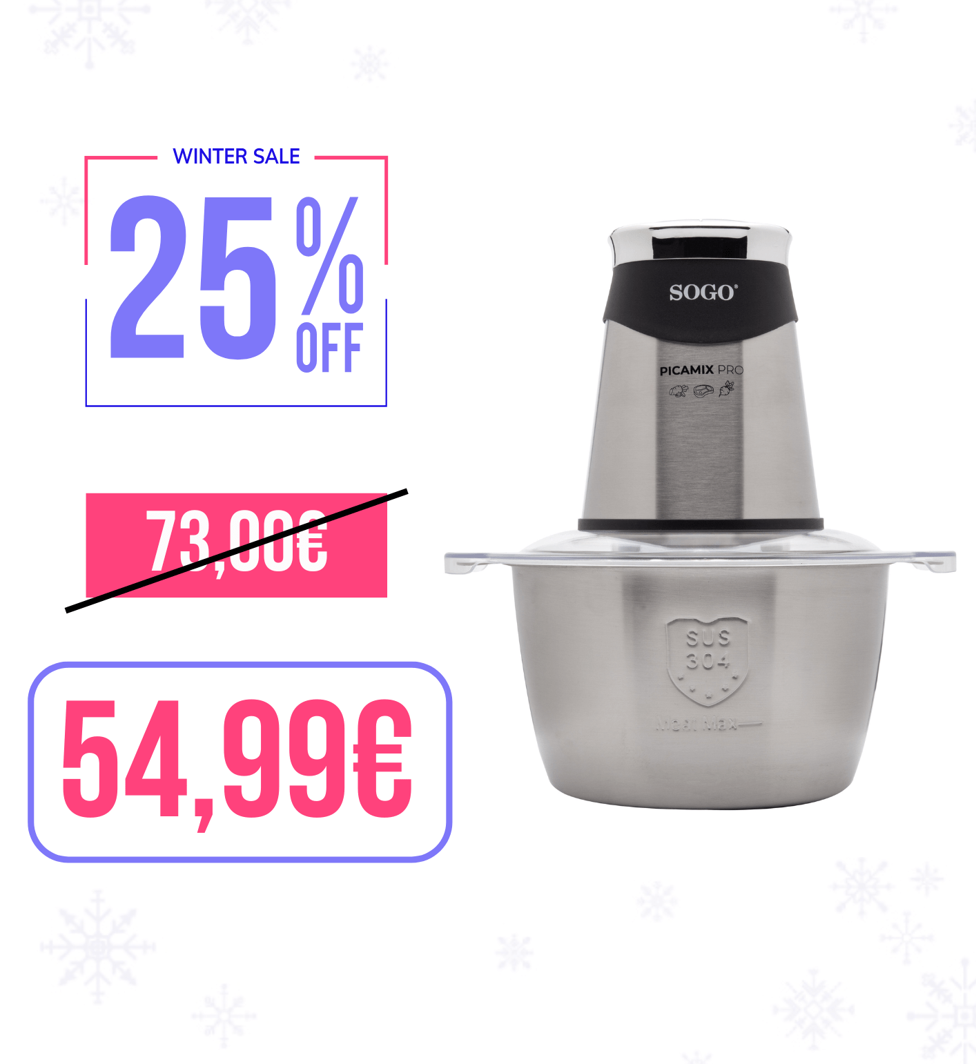 TRITATUTTO IN ACCIAO CON LAME IN TITANIO DA 500W