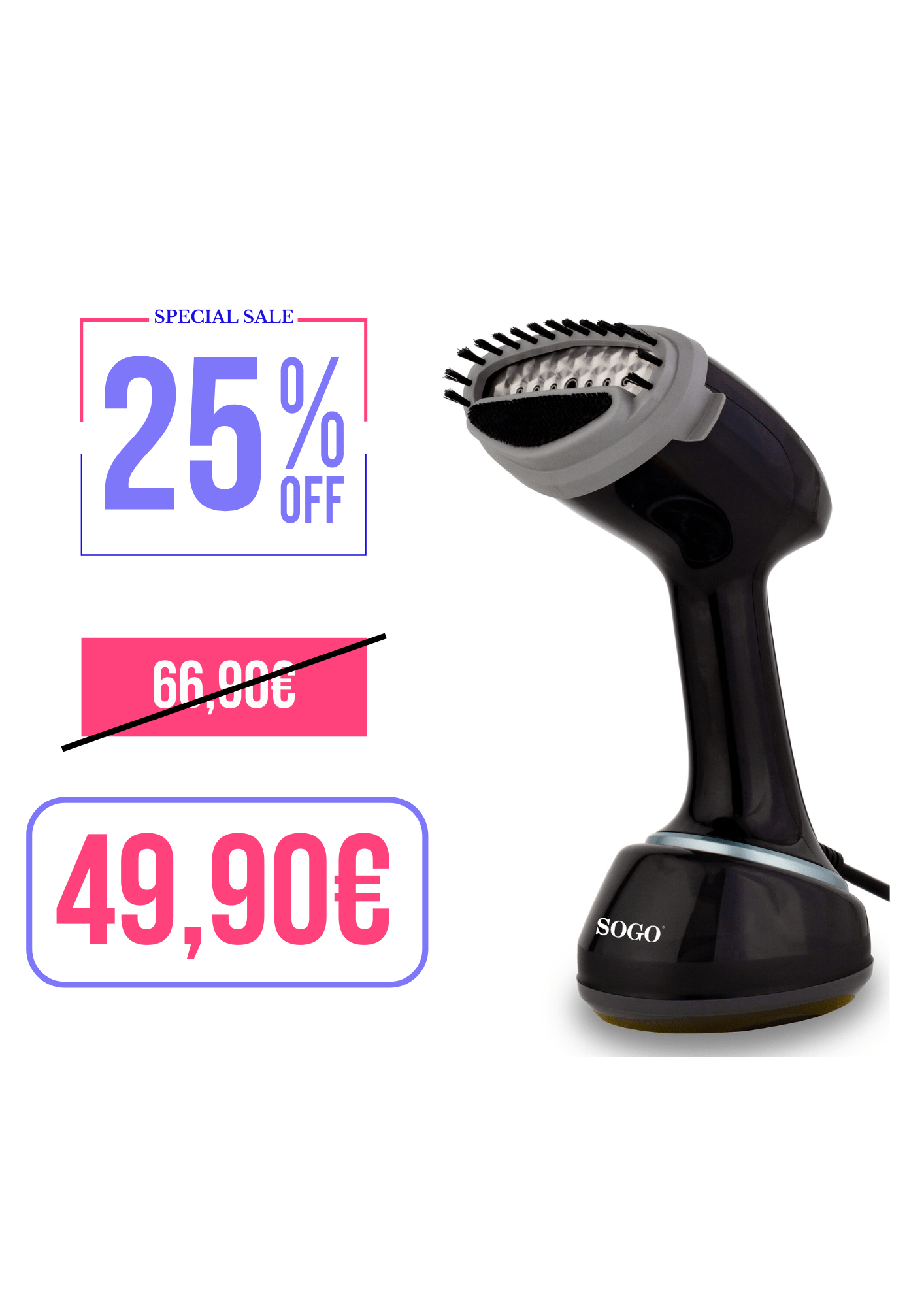FERRO DA STIRO VERTICALE PORTATILE DA 1400W