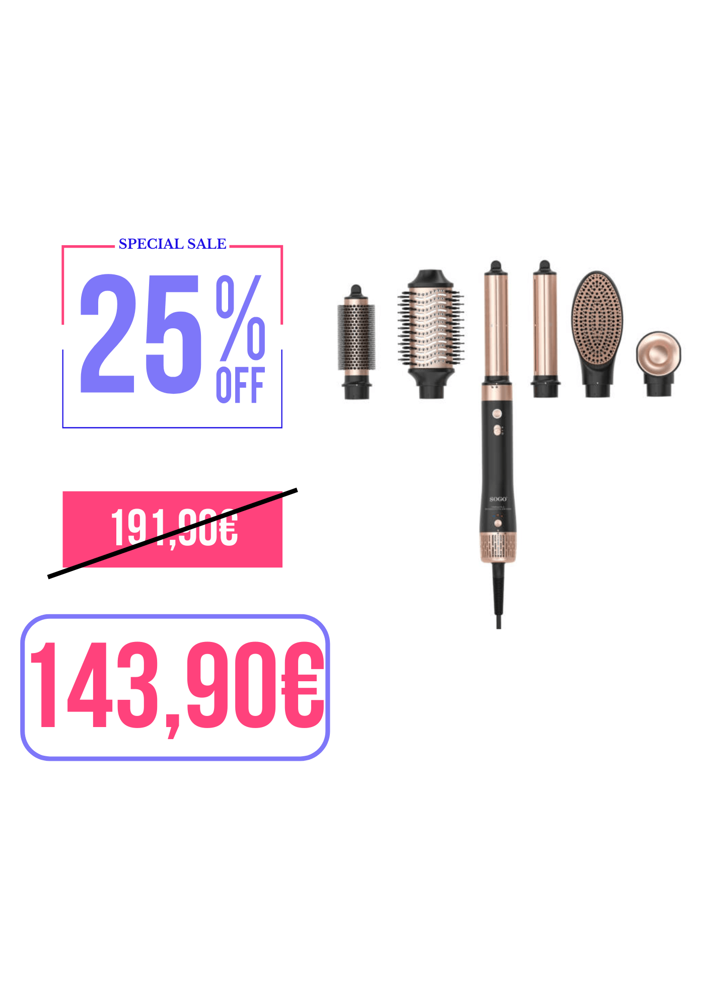 Kit per lo styling 6 in 1 versatile Radiant Styler Pro