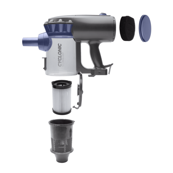 ASPIRAPOLVERE VERTICALE PORTATILE BLU GRIGIO -600W