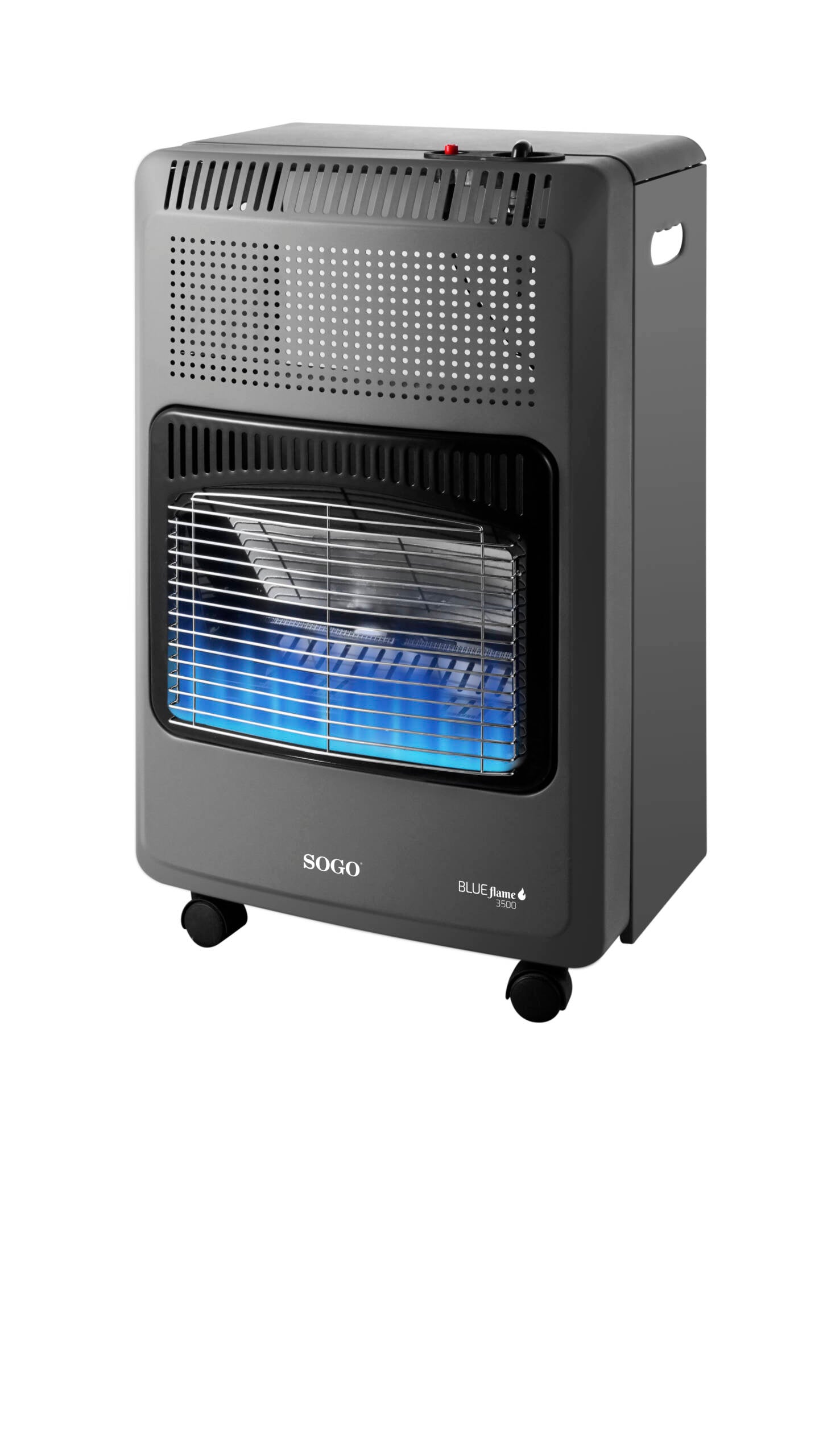Stufa a gas butano pieghevole a fiamma blu 3500 W con ruote Sogo