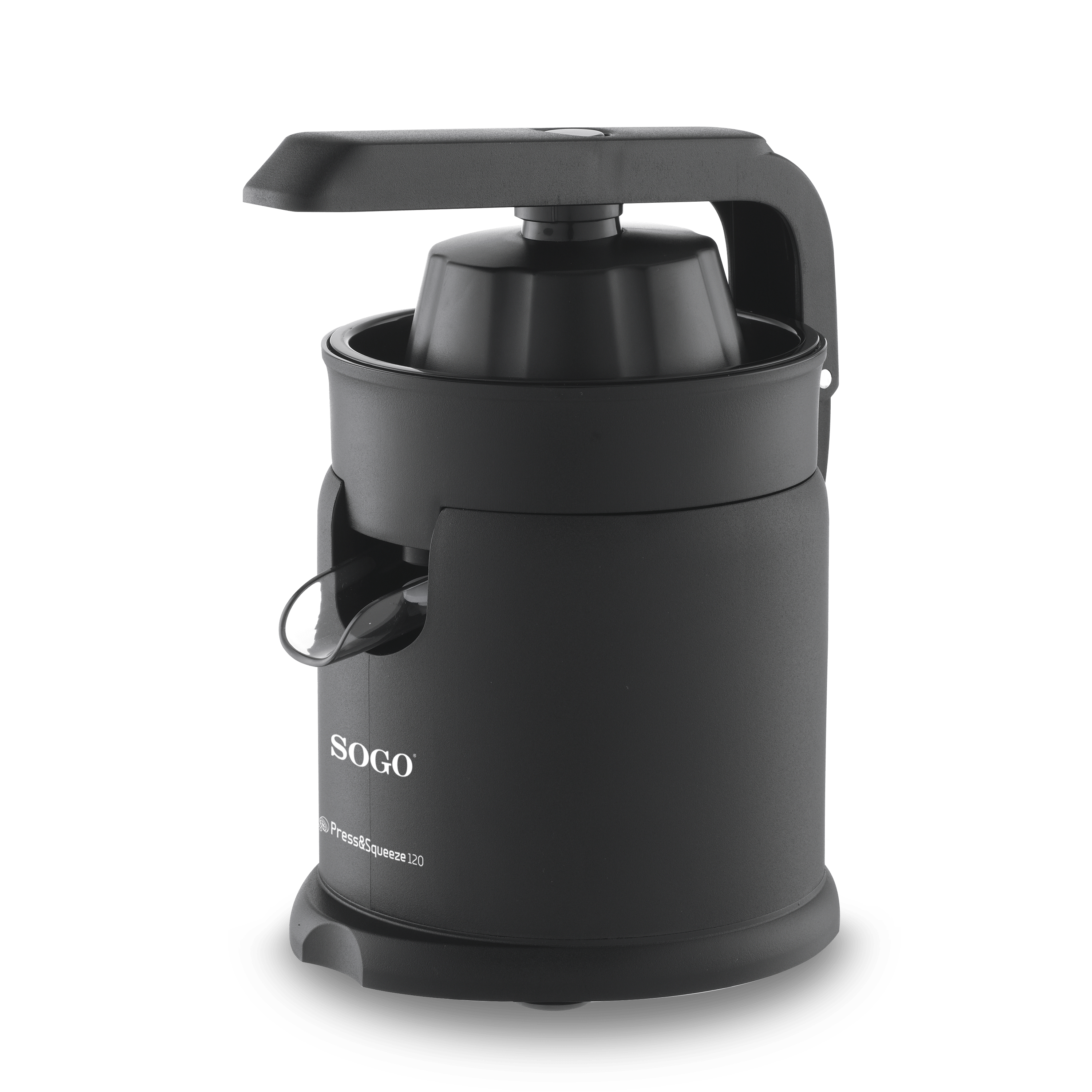 Spremiagrumi Elettrico con Leva per Arance e Limoni, 2 Coni, Sistema Antigoccia, Capacità 250 ml