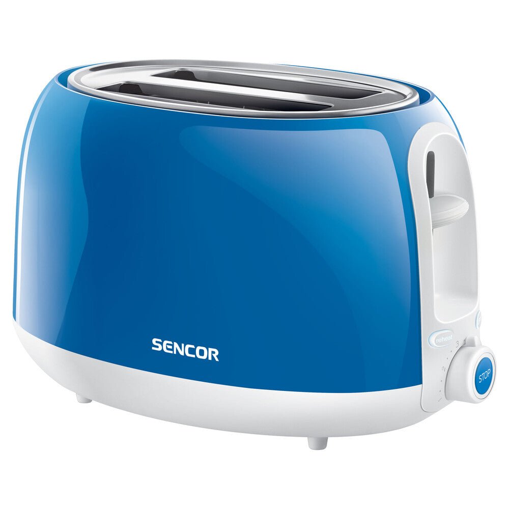 Tostapane Elettrico 2 Fette 800 W con Scongelamento e Stop Sencor Blu
