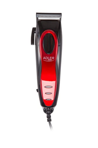 Tagliacapelli Professionale 15W con 4 Pettini, Lama in Acciaio Inox e Cavo 1,9 m Adler
