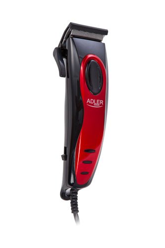 Tagliacapelli Professionale 15W con 4 Pettini, Lama in Acciaio Inox e Cavo 1,9 m Adler