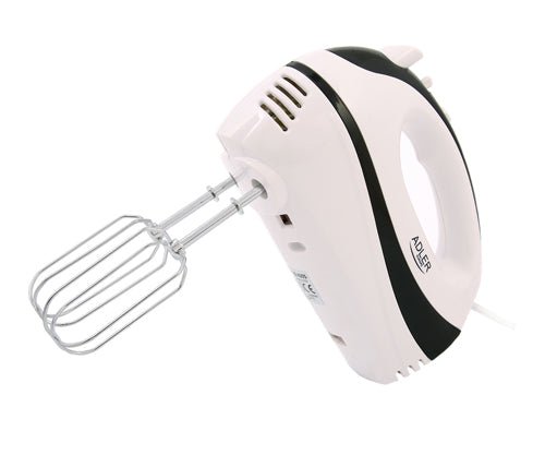 Sbattitore Elettrico 300W 5 Velocità con Turbo, Fruste e Ganci Impastatori Adler