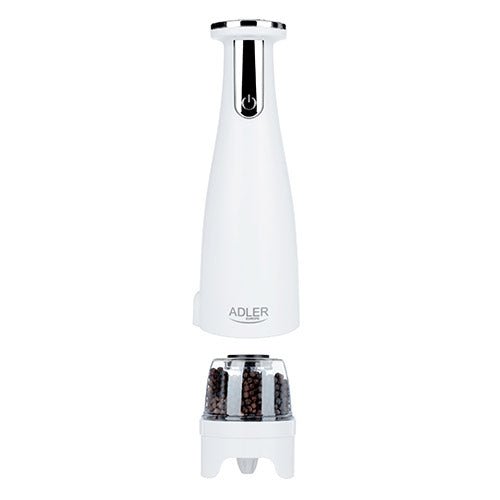 Set Macina Sale e Pepe Elettrico USB 3 in 1 con Macine in Ceramica e Regolazione della Granulometria Adler
