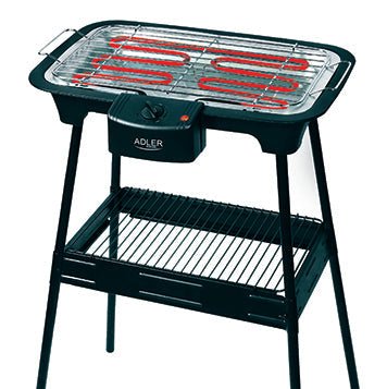 Barbecue Elettrico con Supporto da Giardino 2400W e Termostato Regolabile Adler