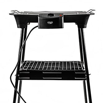 Barbecue Elettrico con Supporto da Giardino 2400W e Termostato Regolabile Adler