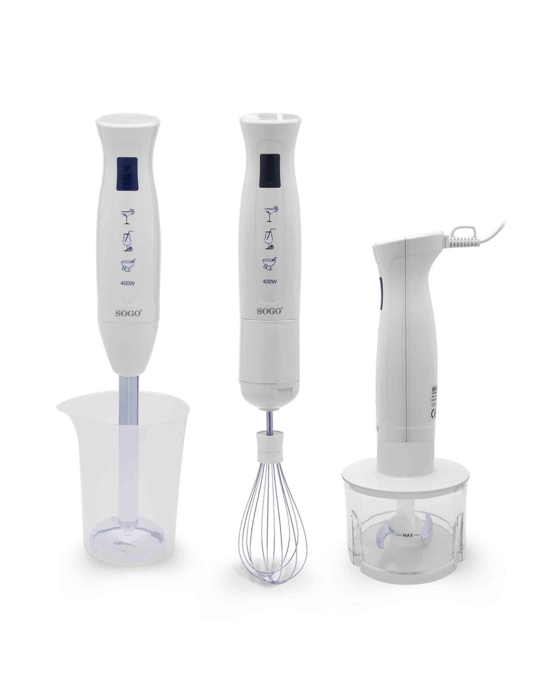Frullatore a immersione SOGO 400W con tritatutto e frusta - immagine 6