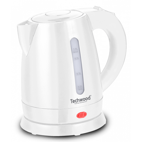 Techwood Bollitore Elettrico 1L 1600W Senza Fili – Base 360°, Compatto