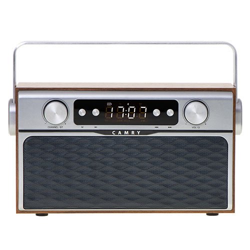 Radio Portatile Bluetooth FM con USB, Micro SD, AUX e Display LCD Camry