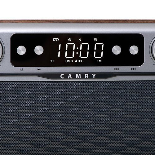 Radio Portatile Bluetooth FM con USB, Micro SD, AUX e Display LCD Camry