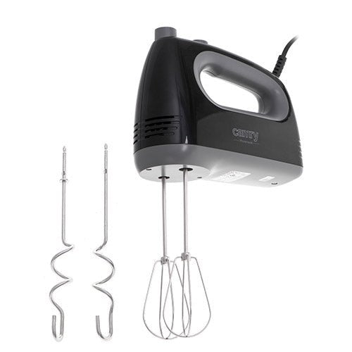 Sbattitore Elettrico 750W 5 Velocità con Turbo, Fruste e Ganci in Acciaio Inox Camry