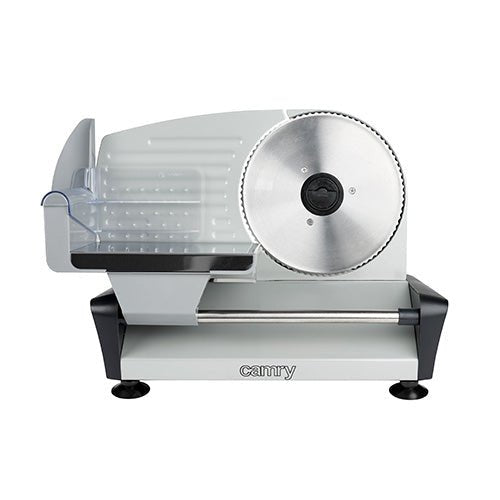 Camry Affettatrice Elettrica 19 cm – Lama in Acciaio Inox, Taglio Regolabile 0-15 mm