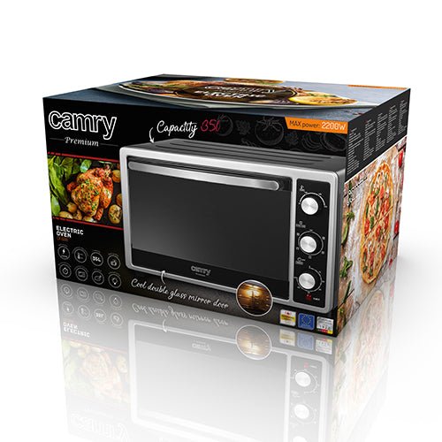 Camry Forno Elettrico Ventilato 35L 2200W – Girarrosto, Timer 60 Minuti
