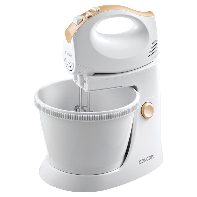 Sbattitore con Ciotola Rotante 500 W 5 Velocità Turbo Sencor Bianco Oro