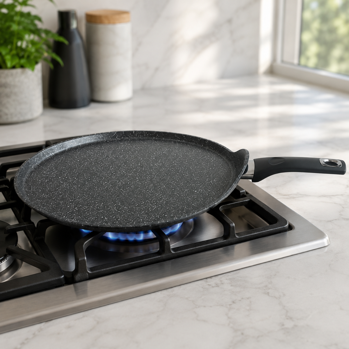 Crepiera antiaderente 28 cm per crepes - Pietra Lavica GMD
