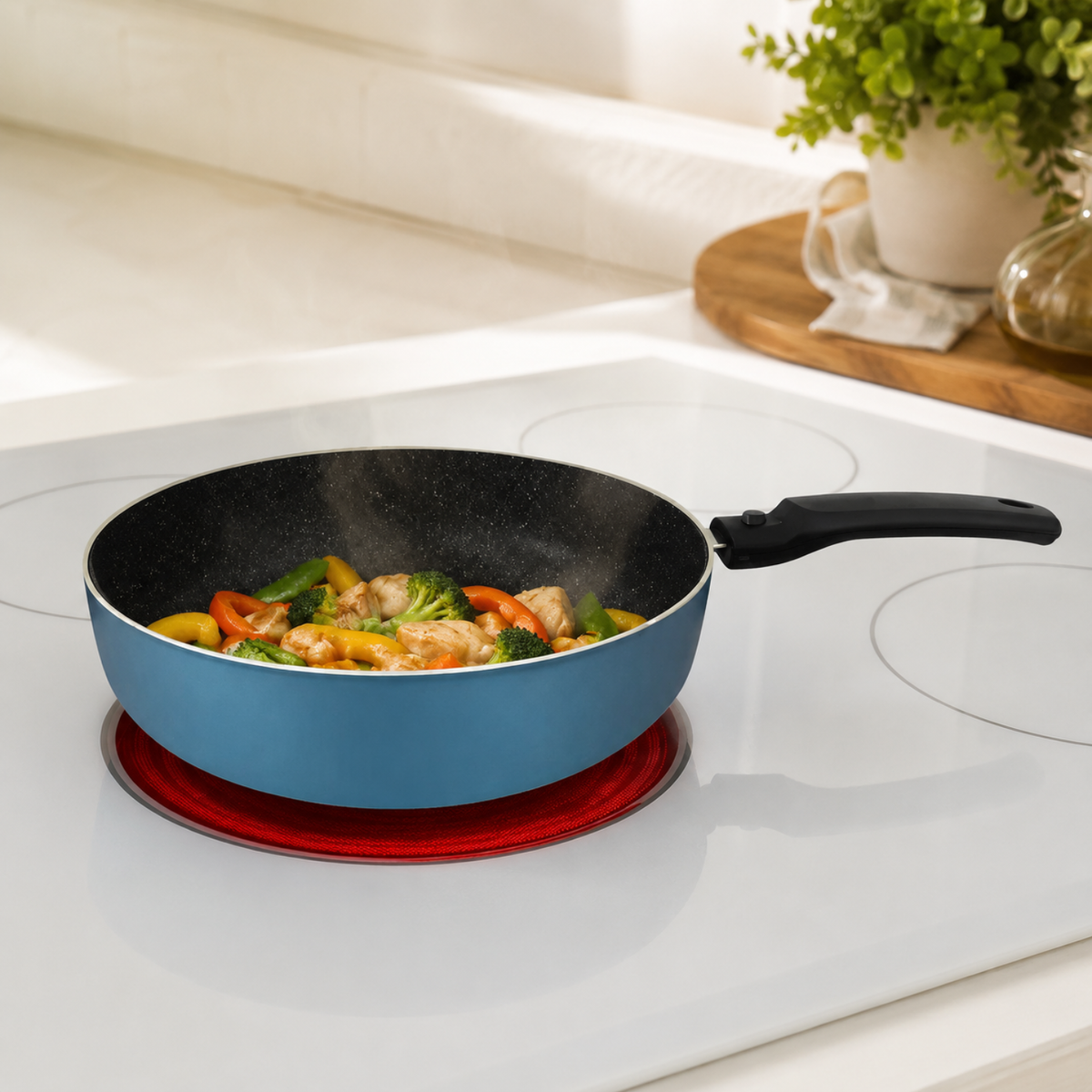 Tortiera antiaderente 24 cm in alluminio pressato effetto pietra - Gaia Deluxe GMD