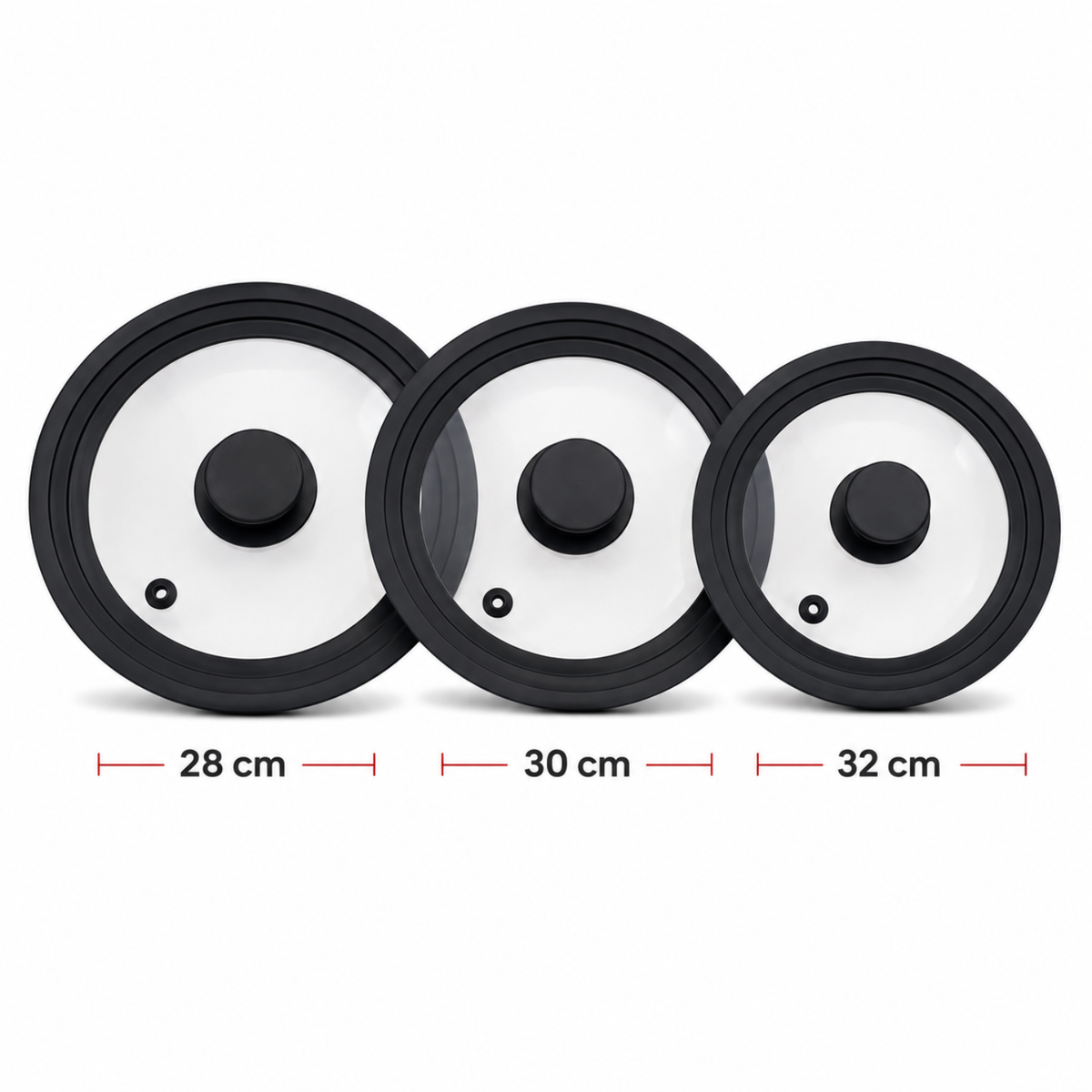 Coperchio universale multimisura 28/30/32 cm interamente in silicone - GMD - GMD