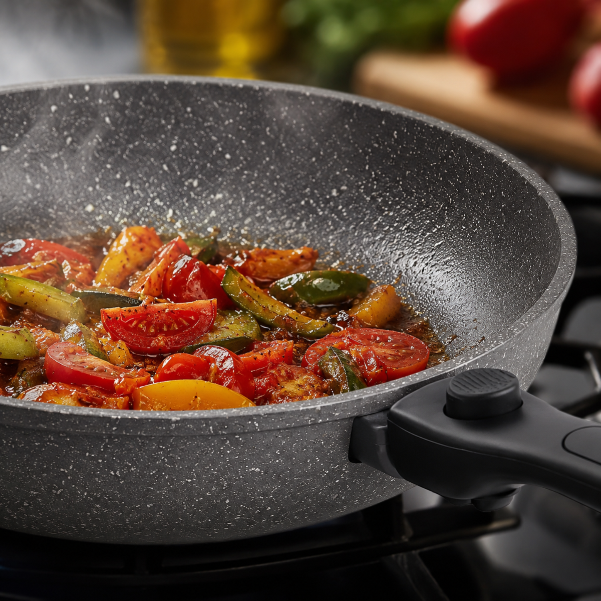 Padella ceramica antiaderente 28 cm con manico removibile - Pietra Viva GMD
