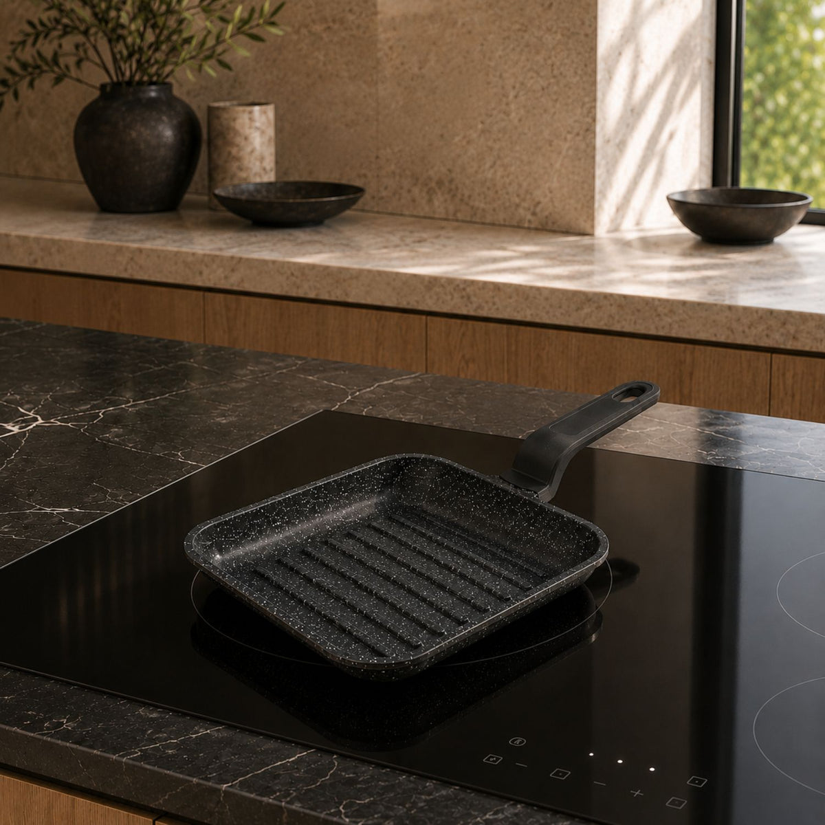 Bistecchiera grill 14 cm pressofusa per induzione - Piccolini GMD