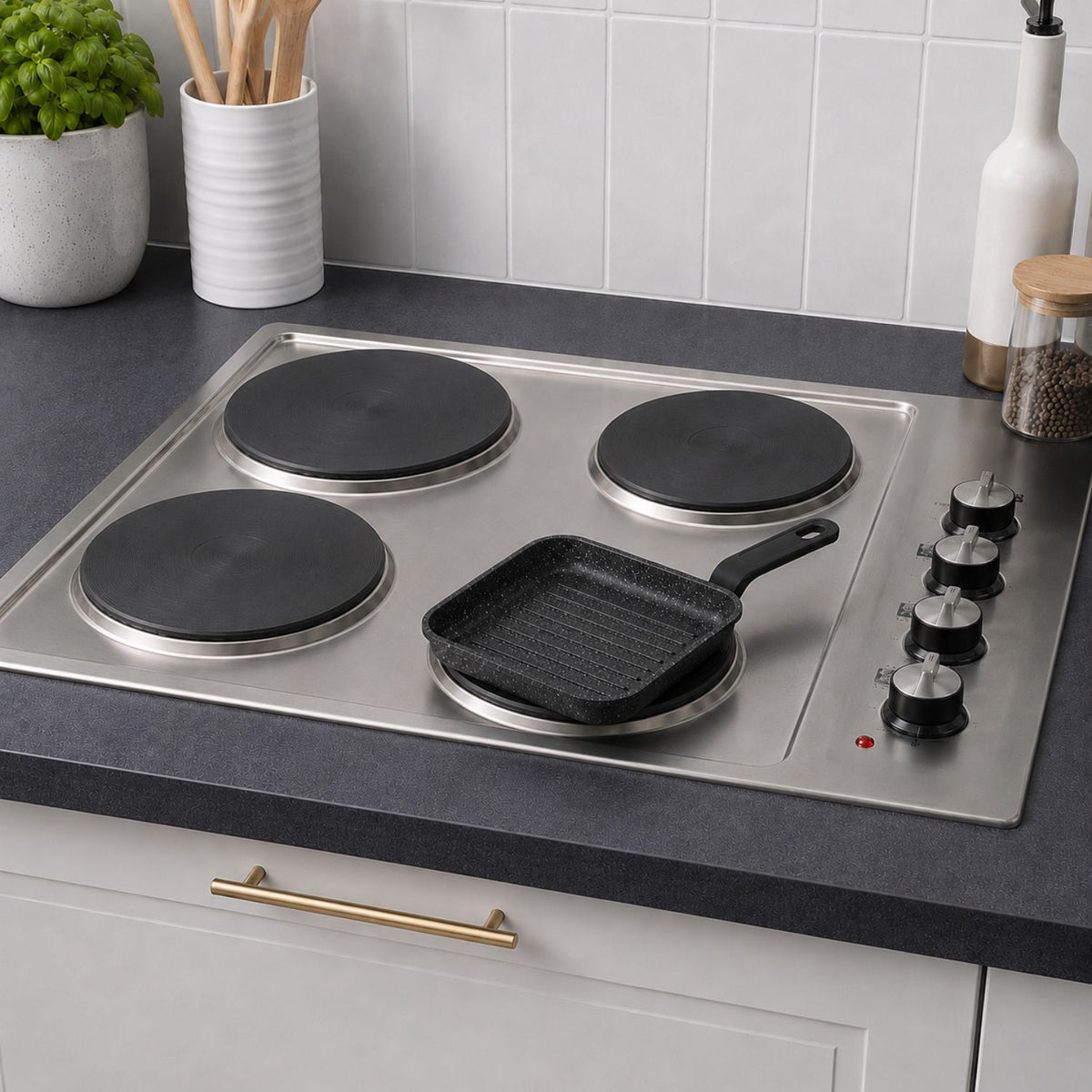 Bistecchiera grill 14 cm pressofusa per induzione - Piccolini GMD