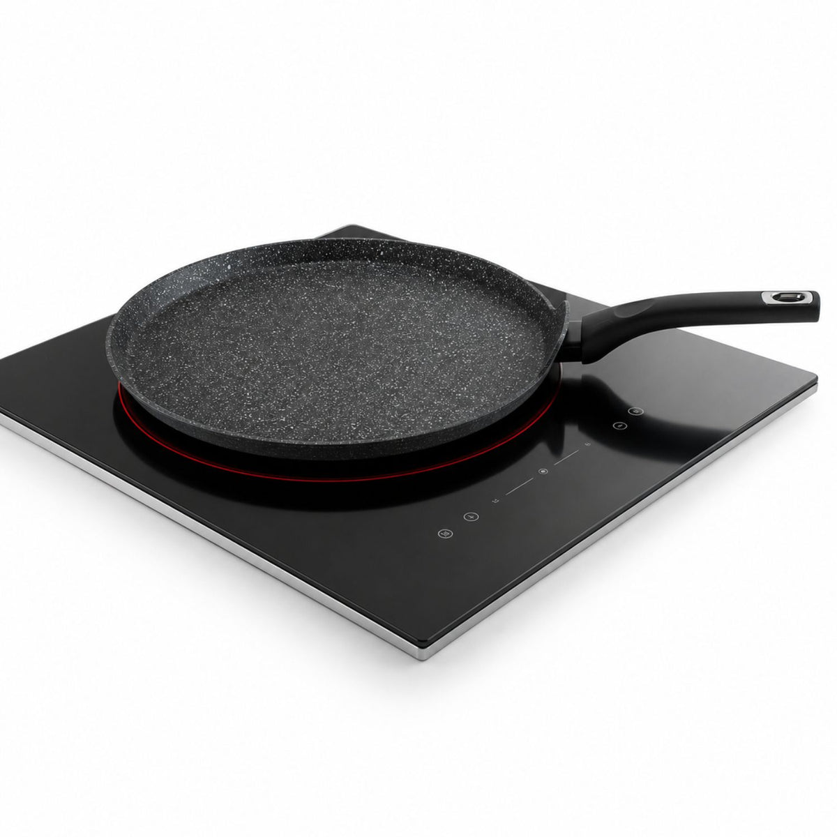 Crepiera antiaderente 32 cm extra large in alluminio forgiato effetto pietra - Pietra Lavica GMD