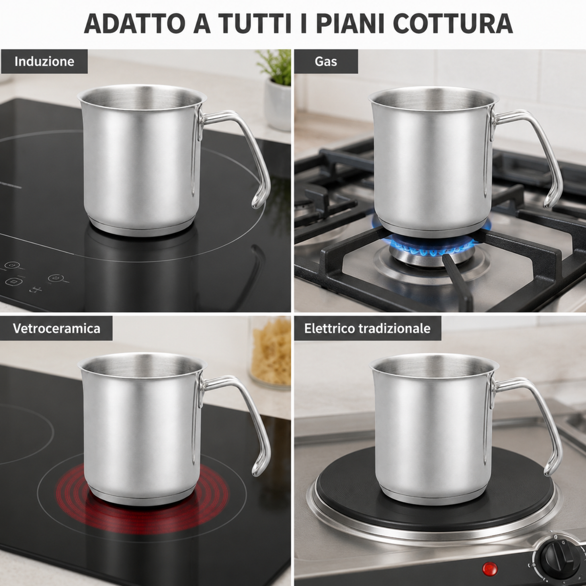 Bollilatte 10 cm in acciaio inox 18/10 - Divinox GMD