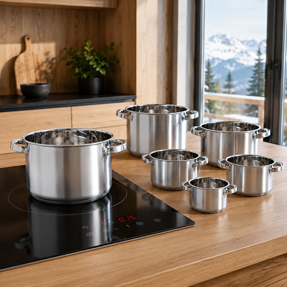 Set 5 casseruole in acciaio inox 18/10 da 12 a 20 cm - Divinox GMD