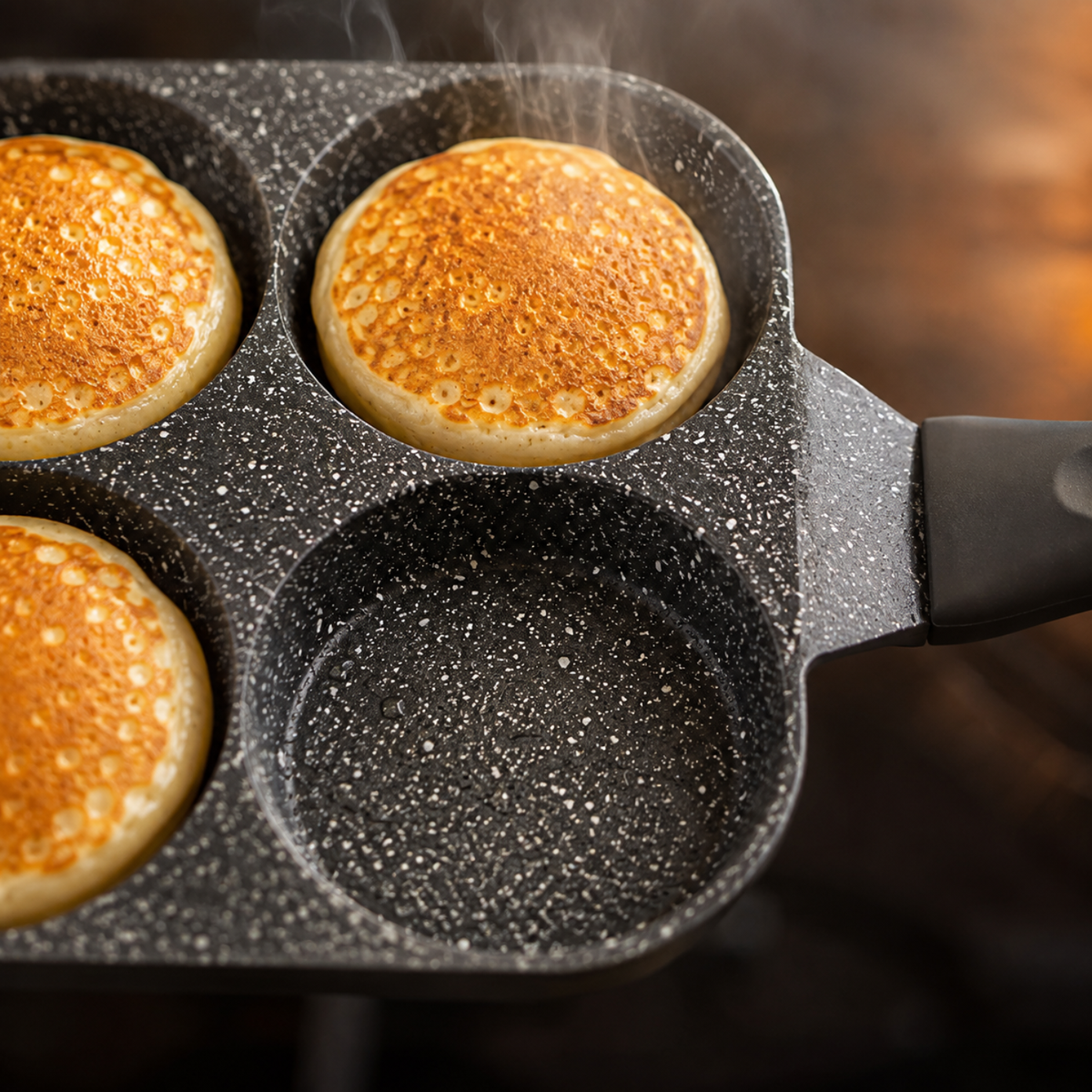 Padella pancake 18x18 cm per induzione - Pietra Lavica GMD