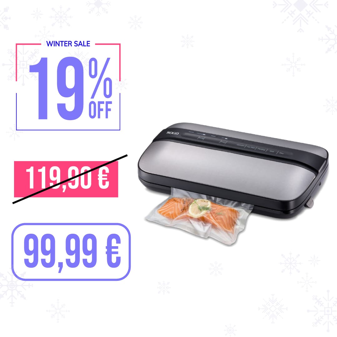 Macchina per il Confezionamento Sottovuoto + 1 confezione rotoli GRATIS (12 metri)
