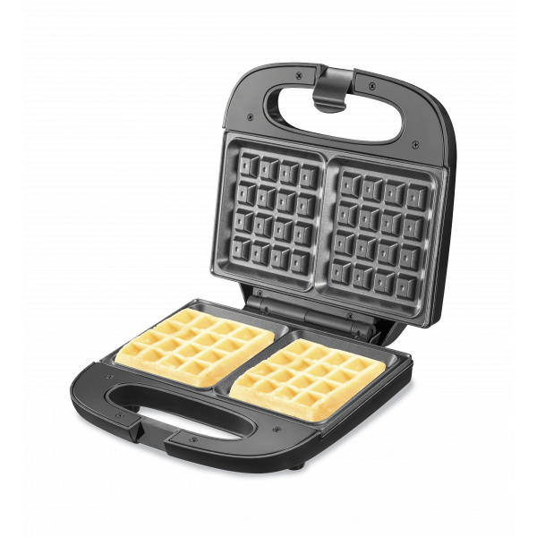 Techwood Piastra Elettrica per Waffle 700-800W – Antiaderente, Posizione Verticale, Wafflera Compatta